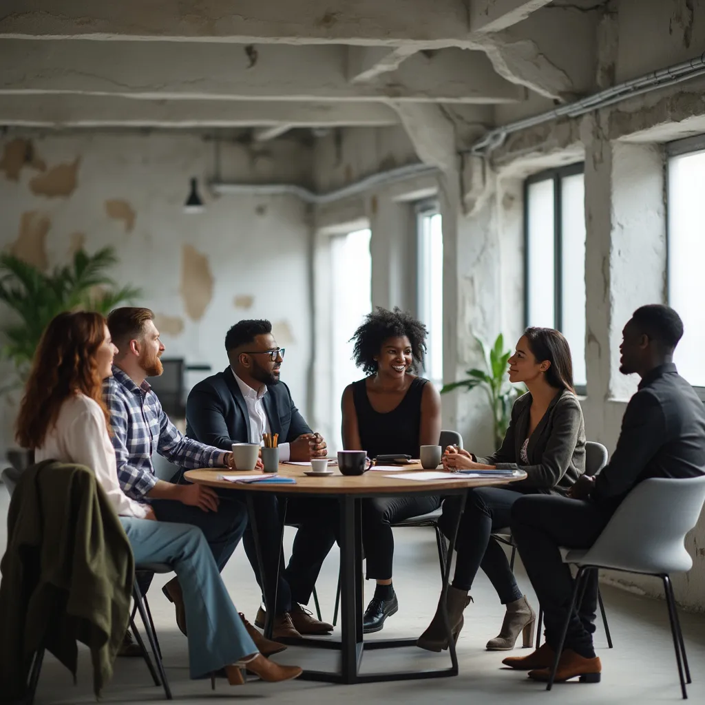 The founding team in our first office space
